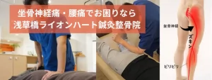 坐骨神経痛、しびれのある腰痛